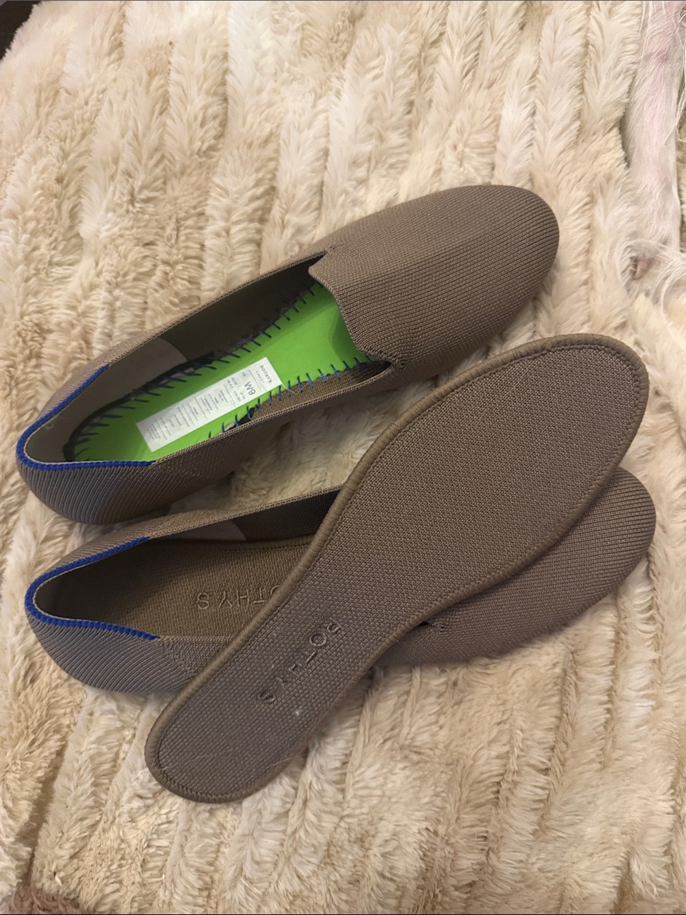 Rothy's Taupe Women’s Loafer Knit Flats in Portobello 8.5 9 - Picture 5 of 5